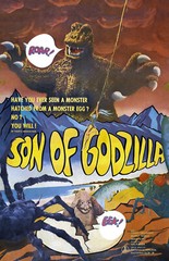 BB3382 Son of Godzilla Film By Jun Fukuda 1967 Vintage Movie Poster 11×17