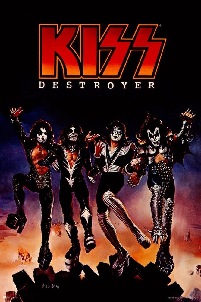Kiss Destroyer Album Cover Heavy Metal 1970s Retro Vintage Poster 16×24