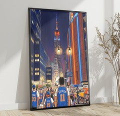 Handcrafted New York Basketball Playoffs Print, Jalen Brunson