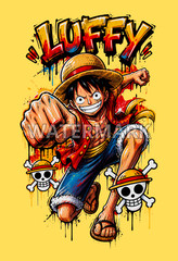 One Piece luffy Poster print 13″x19″ glossy photo paper inches home decor