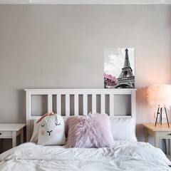 Paris Eiffel Tower Wall Decor for Girls Bedroom Black and 16″L x 12″W, Pink