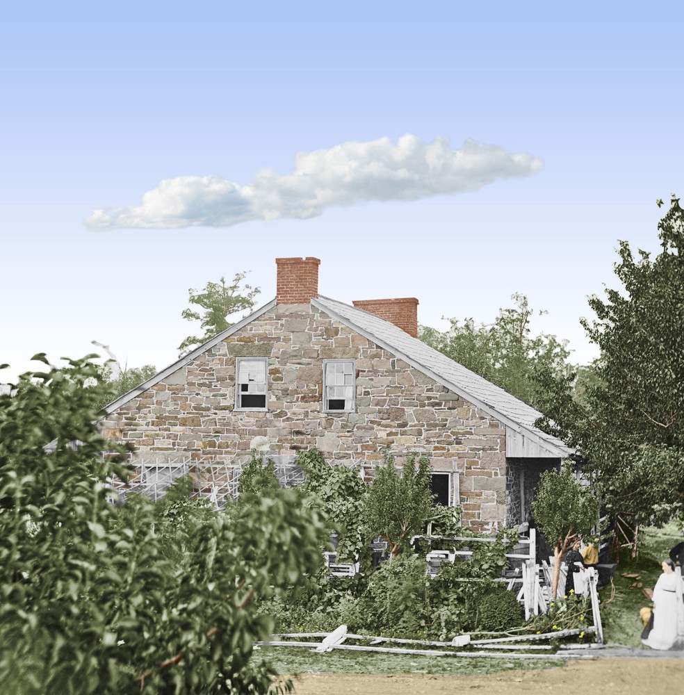 Headquarters of Robert E. Lee; Gettysburg, PA Color Tinted photo Civil War 01652
