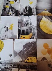 Wall Collage Kit Size 50pcs 4x6in with glue dots Europe Black And White YELLOW
