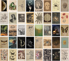 Vintage Posters for Room Aesthetic – 40Pcs Vintage Art Wall Collage Kit, Fairyco