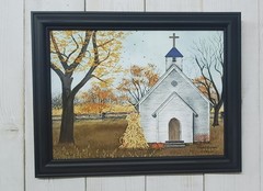 Autumn Fall Billy Jacobs «Blessed Assurance» Church Framed 12×16 wall picture