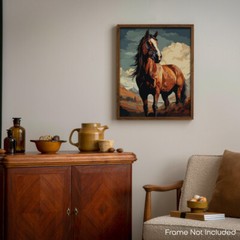 Horse Poster Art for Bedroom Horse Prints Wall Decor 11×14 Inches (Unframed)