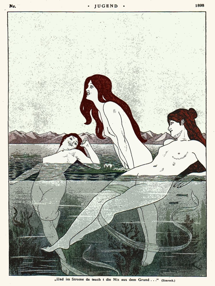 Decoration Poster.Wall Home room decor design.Art Nouveau.Lesbian decor.9593