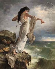 1800s Death of Sappho Giclee Canvas Art Print Classical Wall Artwork Decor