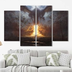 Dragon Fantasy GOT Multiple Options 3 4 5 Panel Canvas Wall Art Home