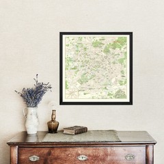 Old Map of Moscow 1968 – Vintage Russia Art Wall Decor Print