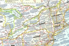 18»x29» United States Map USA Geography US 1953 History Poster Wall Chart