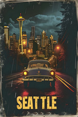 SEATTLE WASHINGTON 8″X12″ ALUMINUM METAL SIGN/WALL ART BRAND NEW MS22
