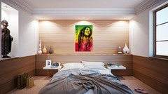 Bob Marley – Music Poster (Portrait – Jamaican Flag Colors) (Size: 24″ x 36″)