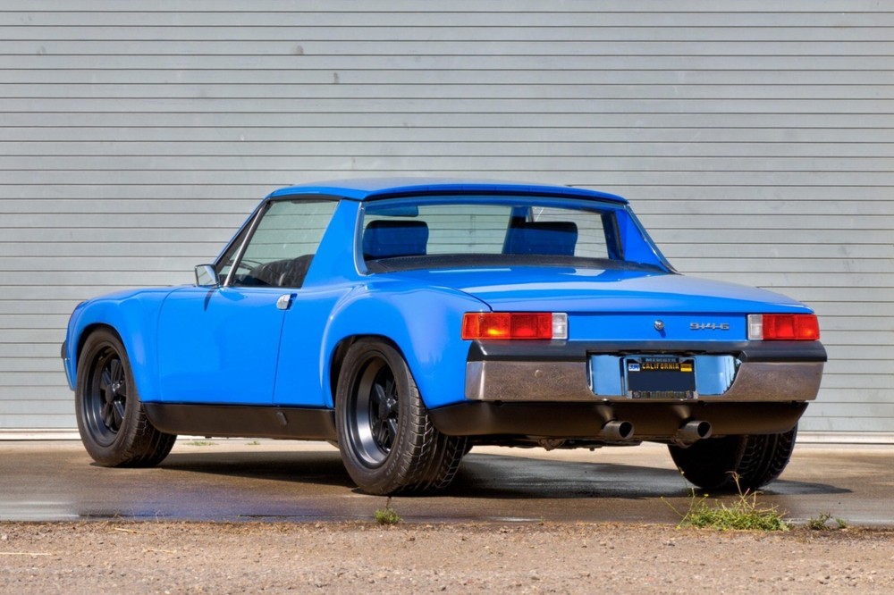 1970 Porsche 914 blue rear | 24×36 inch POSTER | classic car