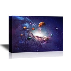 wall26 – Astronomy Canvas Wall Art – Planets of the Solar System – 12×18 inches
