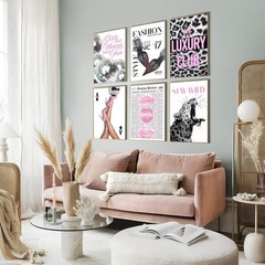 QRZYKKYD 6Pcs Trendy Leopard Wall Art Coquette and Preppy 8X10in, Poster