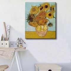 Vincent Van Gogh Sunflower Canvas Wall Art Framed Floral Oil Painting Print Home