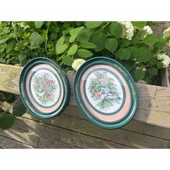 Home Interior Vintage Oval Framed Hummingbird & Honeysuckle Don Kent Set 1994