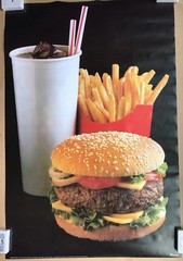 Junk Food Burger Fries And Soda Fast Food Vintage Poster
