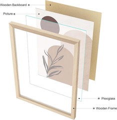Aesthetic Modern Abstract Wall Art Set – 8 Framed Pictures for Home Decor