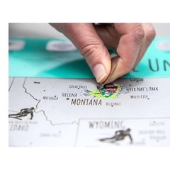 Kids Scratch Off USA Map Poster 24×17 Educational Laminated Learning Gift Bundle