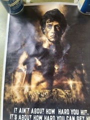 ROCKY How Hard You Hit Quote Rambo Movie Art Canvas Poster Print 12×18 Stallone