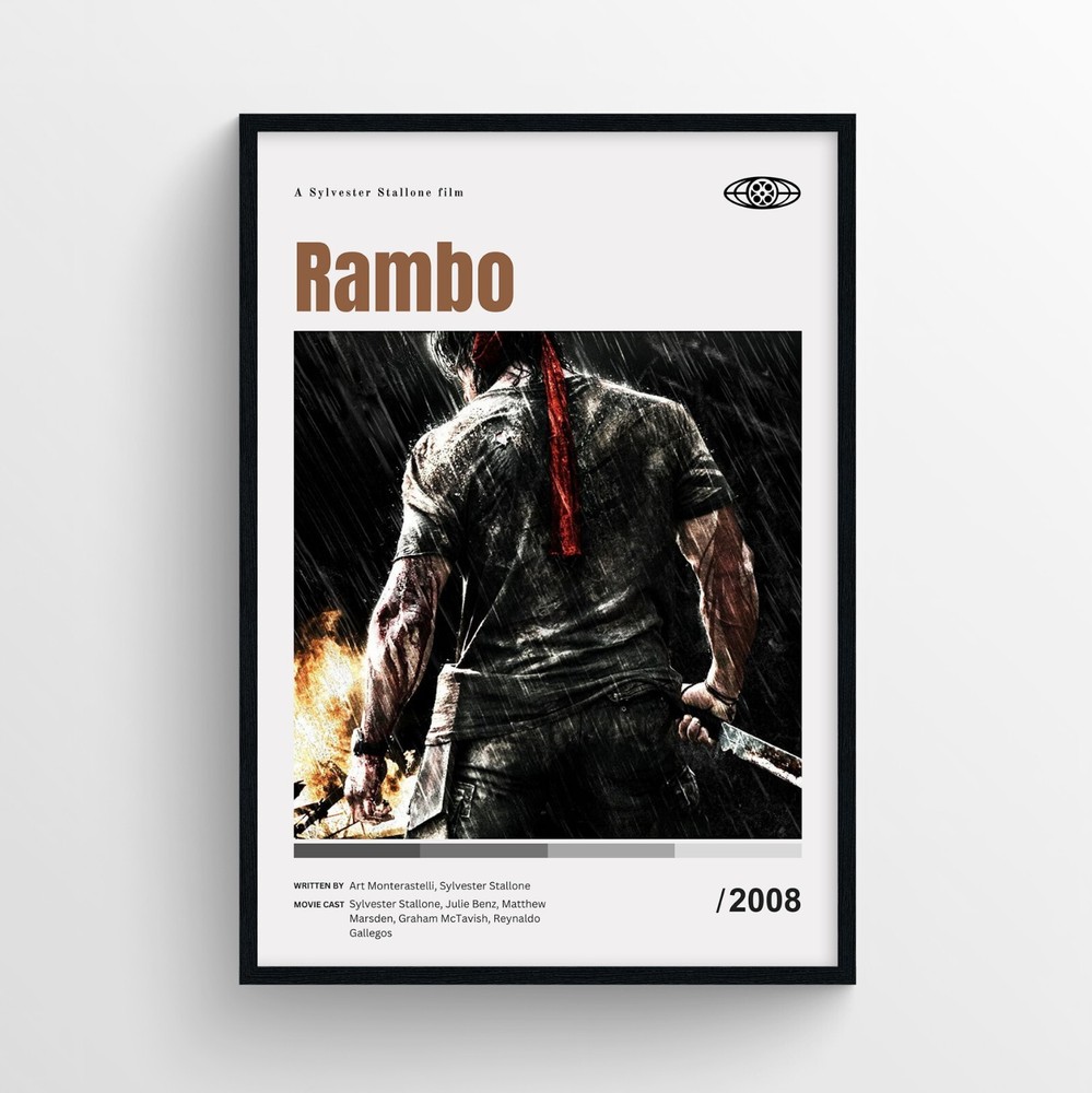 Rambo Movie Poster Print, Wall Art – Unframed