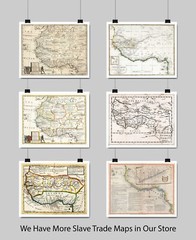 Negroland Map 1747 West African American History Slave Trade Wall Art Poster