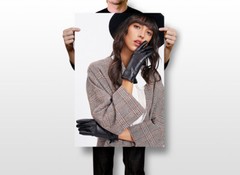 Women Modeling Hat And Gloves Fashion Print Wall Art Home Decor – POSTER 20×30