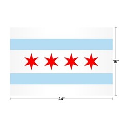 Chicago City Flag Cool Wall Decor Art Print
