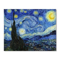 Van Gogh Canvas Wall Art: Starry Night Landscape Painting Picture Reproductio…
