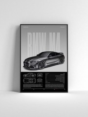 BMW M4 Competition Poster | Modern Sports Car Wall Art | Gift for Enthusiasts
