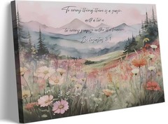 Christian Wildflower Canvas Wall Art To 16″L x 12″W, Mountains