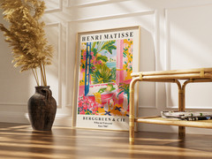 Frog Bath Poster, Colorful Tropical Bathroom Wall Art Home Decor Gift Print Room