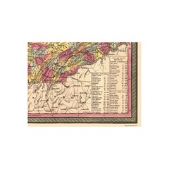 Historic State Map – Tennessee – Thomas 1850 – Vintage Wall Art