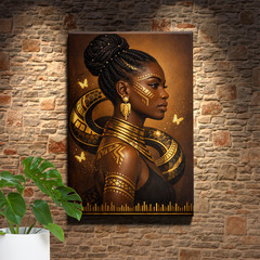 African black woman portrait Canvas Print wall decor art