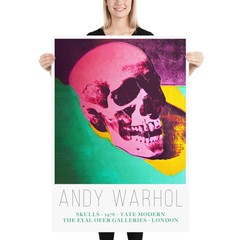 «Skulls» Crâne – Andy Warhol, nature morte vanitas série – 1976 Poster