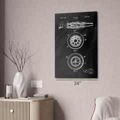 Fire Hose Nozzle Patent Wall Art: Firehouse Decor, Firehose Art, Fireman Gift