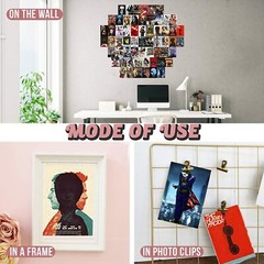 M.C.S. WALL COLLAGE KIT SET OF 50 AESTHETIC PICTURES POSTERS FOR TEEN GIRLS ROOM