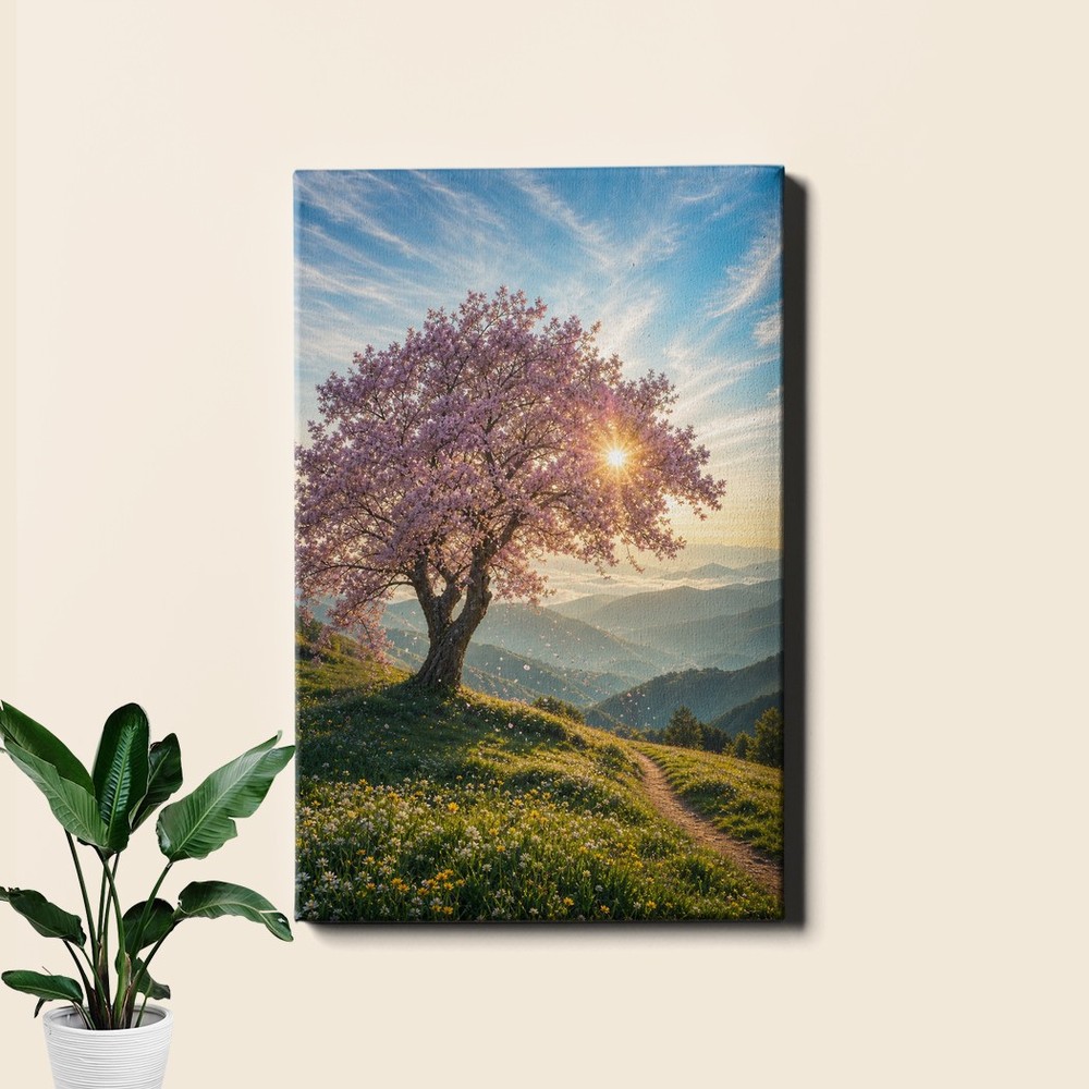 blossom_tree_sunburst_spring_landscape