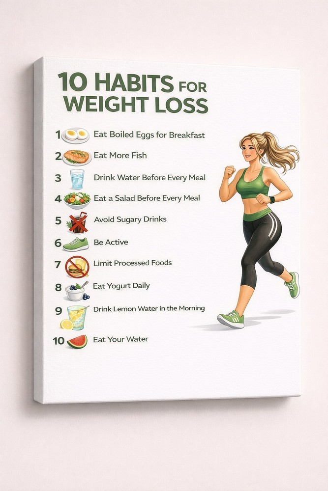 canvas print wall art Weight Loss Approach 14x11in Select Girl Brunet Or Blond