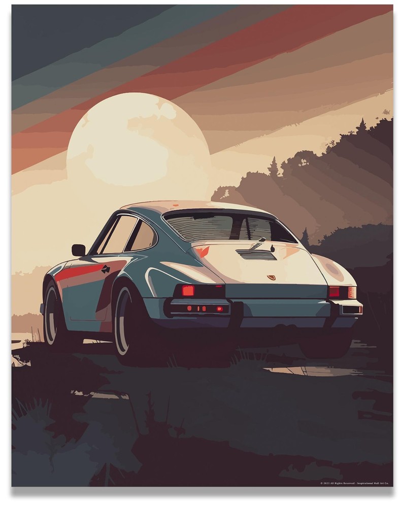 Porsche 911 11×14 Wall Art | Porsche 911 Car Print | Top-Quality | Fast Dispatch