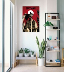 Batman – DC Comics Poster (Standing On Skyscraper & Villains) (Size: 24″ x 36″)