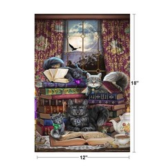 Storytime Cats and Books by Brigid Ashwood Art Print Poster 12×18