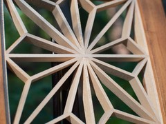 Small Kumiko Wall Art Panel | Home Decor Geometric | Maple Cherry Walnut Oak