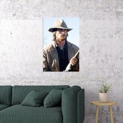 78434 CHRISTIAN BALE TO YUMA HOLDING RIFLE Wall Print Poster US