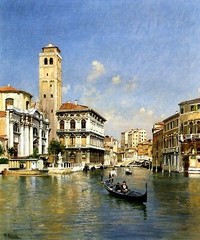 PALAZZO LABIA GRAND CANAL VENICE GONDOLA ITALY BY VINCENZO CAPRILE REPRO