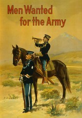 Vintage Military POSTER.Home wall.Men Wanted for d Army.interior Décor.1019