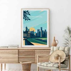 Hong Kong Happy Valley Traditional Travel poster Choose your Size