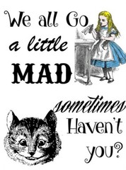 Alice Wonderland Book Quotes Wall Art Decor Set of 6 Print 8.5×11